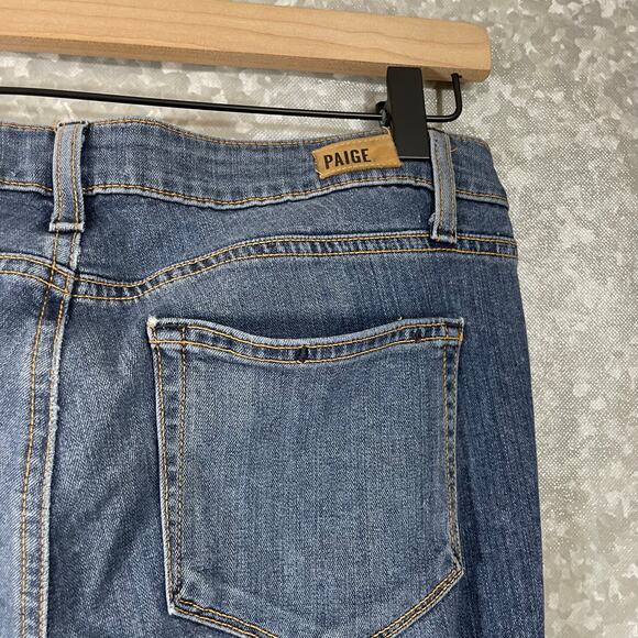 Paige Verdugo Ankle Women's Distressed Medium Wash Skinny Jeans - Size 29 - Mid - Picture 7 of 8